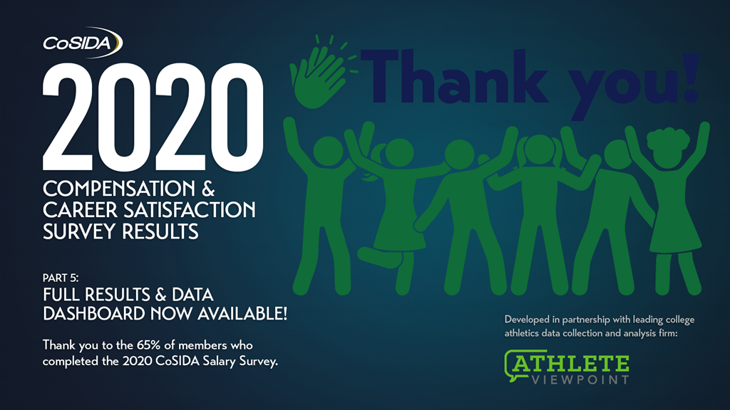 Part 5: 2020 CoSIDA Compensation & Career Satisfaction Survey Results - Full Data Dashboard Now Available